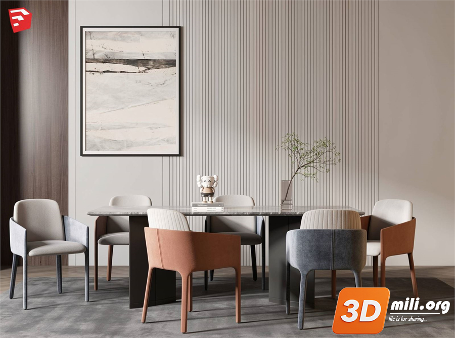 Dining Table Set Skp Files